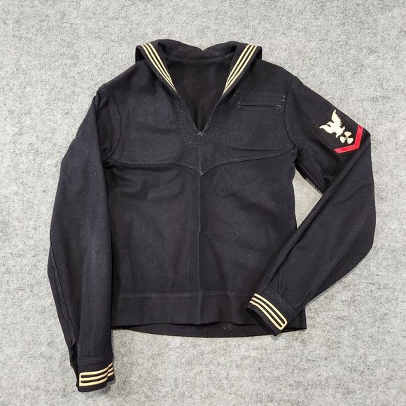 VTG US Navy Crackerjack Wool Uniform Top/Shirt Mens 34 Naval Clothing Factory - Picture 2 of 16